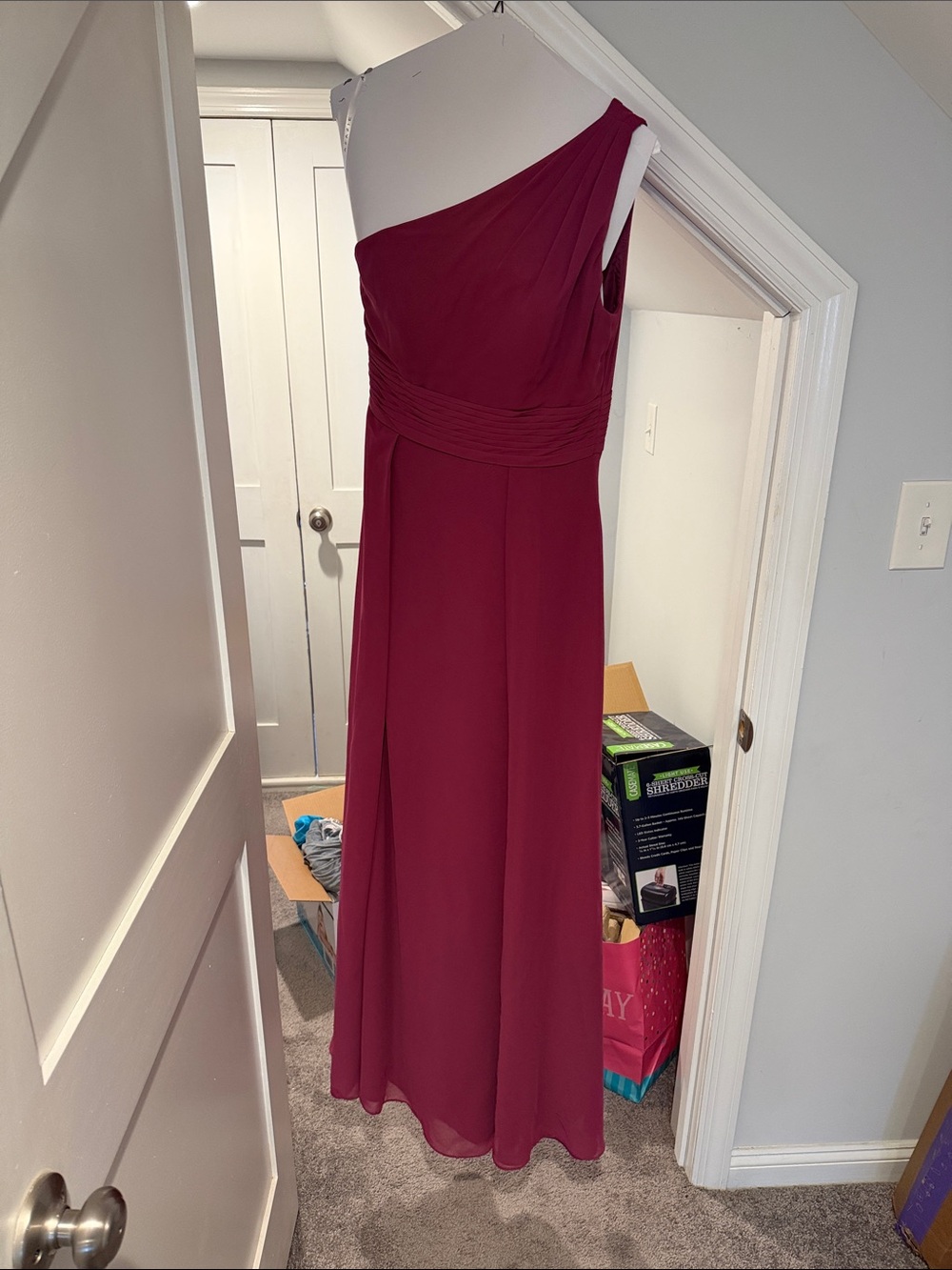 Azazie One-Shoulder Orchid Gown